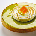 Tarte au citron vert au basilic